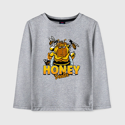 Детский лонгслив Медовый дилер / Меланж – фото 1