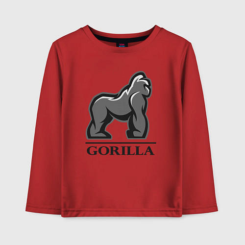 Детский лонгслив Горилла / Красный – фото 1