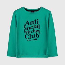 Детский лонгслив Anti social witches club