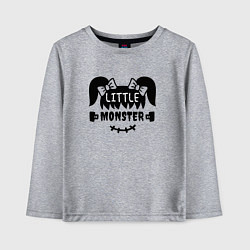 Лонгслив хлопковый детский Little monster - girl - пара, цвет: меланж