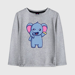 Лонгслив хлопковый детский Слоник с фисташкой, цвет: меланж