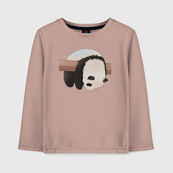 Лонгслив хлопковый детский Панда спит на ветке, цвет: пыльно-розовый