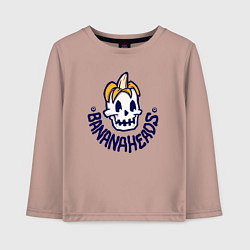Лонгслив хлопковый детский Банановые головы, цвет: пыльно-розовый