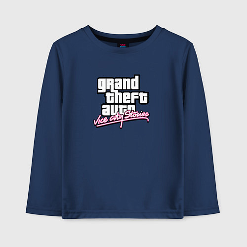 Детский лонгслив GTA vice city stories game / Тёмно-синий – фото 1