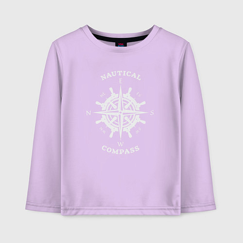 Детский лонгслив Компас моряка / Лаванда – фото 1