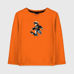 Лонгслив хлопковый детский Roblox man skeytboard, цвет: оранжевый