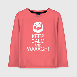 Детский лонгслив Warhammer keep calm and waaagh