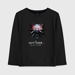 Лонгслив хлопковый детский The Witcher logo, цвет: черный
