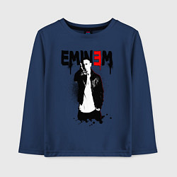 Лонгслив хлопковый детский Eminem finger, цвет: тёмно-синий