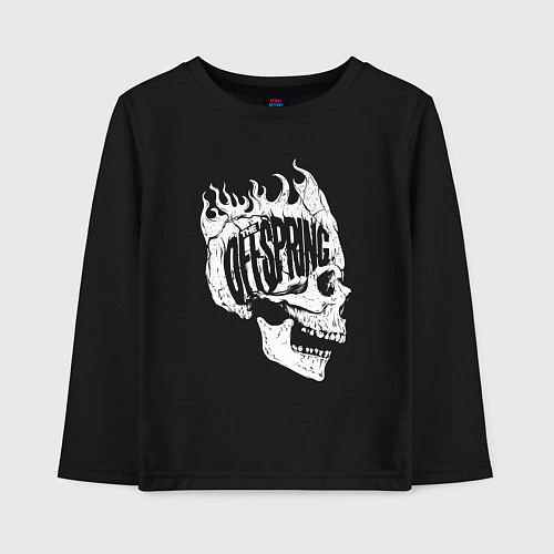 Детский лонгслив The offsring skull / Черный – фото 1