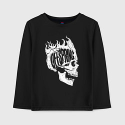 Лонгслив хлопковый детский The offsring skull, цвет: черный