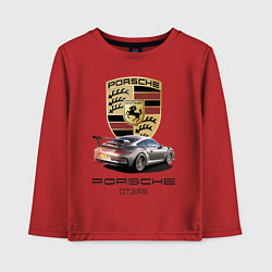Лонгслив хлопковый детский Porsche GT 3 RS motorsport, цвет: красный
