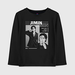 Лонгслив хлопковый детский Park Jimin bts, цвет: черный