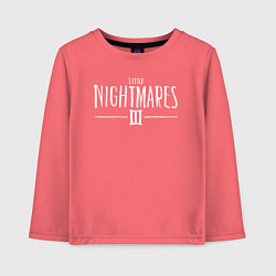 Лонгслив хлопковый детский Litttle nightmares 3 logo, цвет: коралловый