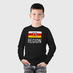 Лонгслив хлопковый детский Region 15, цвет: черный — фото 2