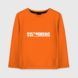 Лонгслив хлопковый детский Плаванье, цвет: оранжевый