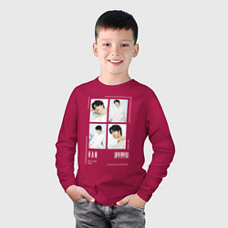 Лонгслив хлопковый детский Han stray kids cute, цвет: маджента — фото 2
