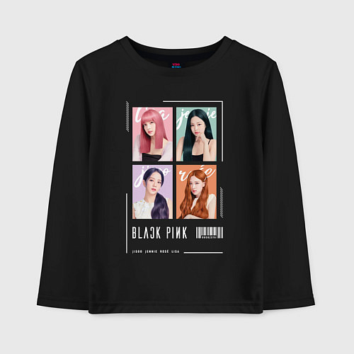 Детский лонгслив Blackpink 4 colors / Черный – фото 1