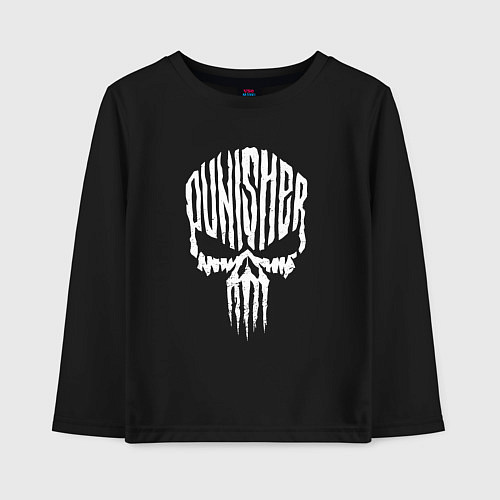 Детский лонгслив Каратель / Черный – фото 1