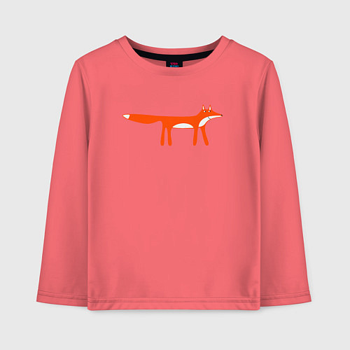Детский лонгслив Funny fox / Коралловый – фото 1