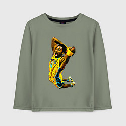 Лонгслив хлопковый детский Kobe Bryant dunk, цвет: авокадо