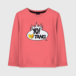 Лонгслив хлопковый детский Yo Wu-Tang, цвет: коралловый