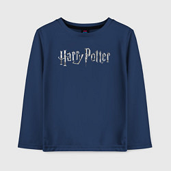Лонгслив хлопковый детский Harry Potter logotype, цвет: тёмно-синий