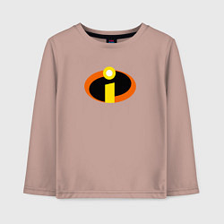 Лонгслив хлопковый детский Суперсемейка, цвет: пыльно-розовый