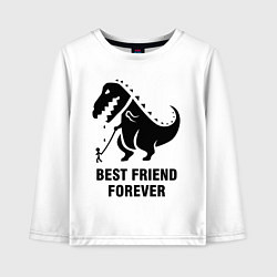 Лонгслив хлопковый детский Godzilla best friend, цвет: белый