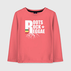 Лонгслив хлопковый детский Roots reggae, цвет: коралловый