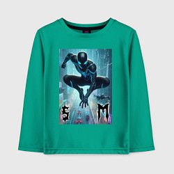 Лонгслив хлопковый детский Spider-man neon glow, цвет: зеленый