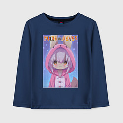 Лонгслив хлопковый детский Nanachi in the pajama, цвет: тёмно-синий