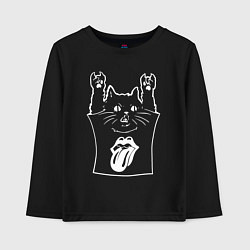 Детский лонгслив Rolling Stones - cat rock