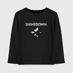 Лонгслив хлопковый детский Shinedown - logo, цвет: черный