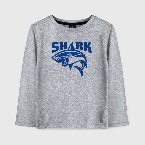 Детский лонгслив Акула атакует / Меланж – фото 1