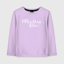 Лонгслив хлопковый детский Three Days Grace - logo, цвет: лаванда