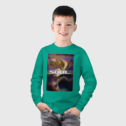 Детский лонгслив Арт Soul / Зеленый – фото 3