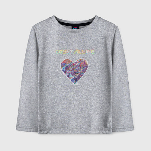 Детский лонгслив Crystalline heart / Меланж – фото 1