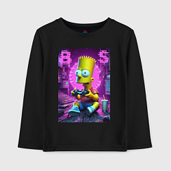 Детский лонгслив Bart Simpson - cool gamer