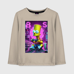 Детский лонгслив Bart Simpson - cool gamer