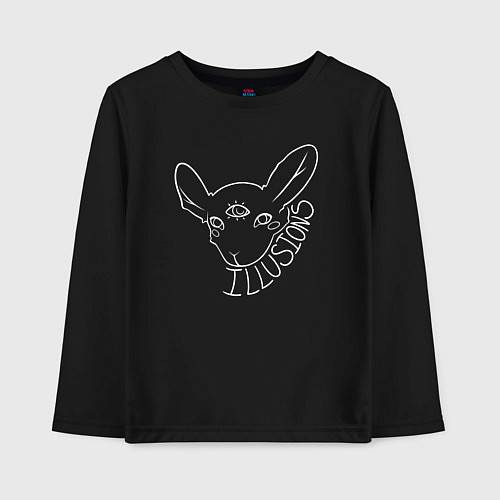 Детский лонгслив Illusions Извне / Черный – фото 1