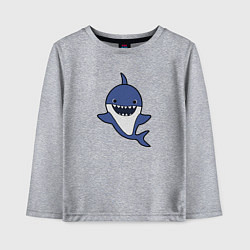 Лонгслив хлопковый детский Акулёнок, цвет: меланж