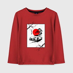Лонгслив хлопковый детский Toyota Supra sakura, цвет: красный
