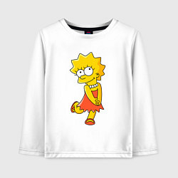 Лонгслив хлопковый детский Lisa Simpson, цвет: белый