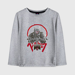 Лонгслив хлопковый детский Берсерк Гатс рыцарь, цвет: меланж