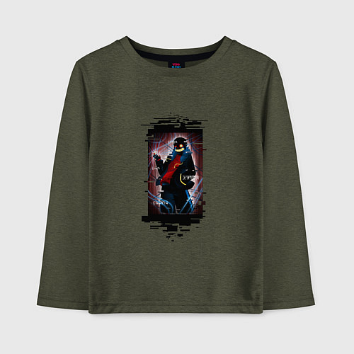 Детский лонгслив Error undertale / Меланж-хаки – фото 1