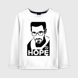 Лонгслив хлопковый детский Gordon Freeman - надежда, цвет: белый