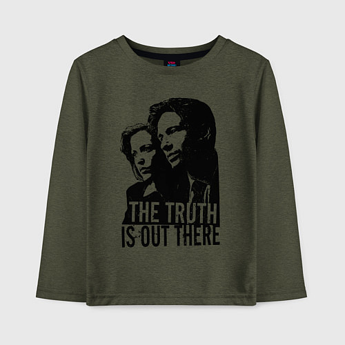 Детский лонгслив Fox and Dana / Меланж-хаки – фото 1