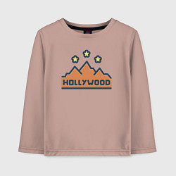 Лонгслив хлопковый детский Hollywood stars, цвет: пыльно-розовый