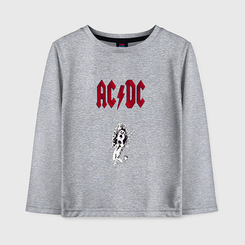 Детский лонгслив AcDc - roook фильтр amaro / Меланж – фото 1